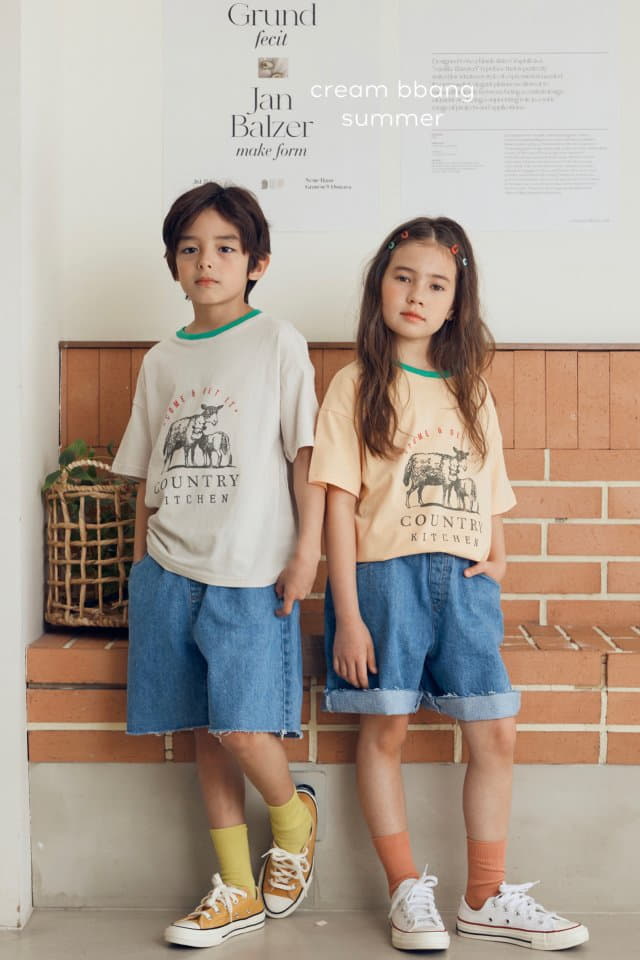 Cream Bbang - Korean Children Fashion - #designkidswear - Cuntry Tee - 12