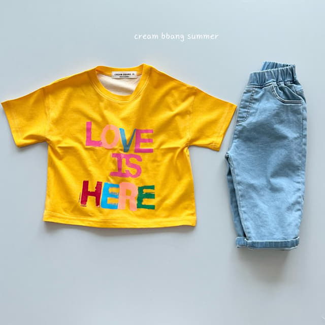 Cream Bbang - Korean Children Fashion - #designkidswear - Here Tee - 10