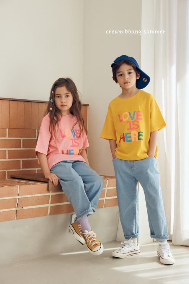 Cream Bbang - Korean Children Fashion - #discoveringself - Here Tee - 11