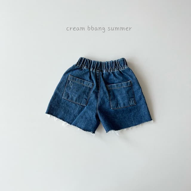 Cream Bbang - Korean Children Fashion - #discoveringself - A Line Denim Shorts