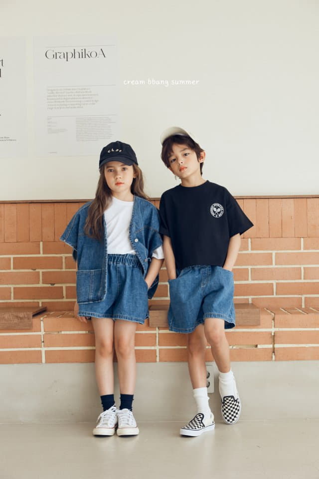 Cream Bbang - Korean Children Fashion - #fashionkids - Lovely Denim Shorts - 6