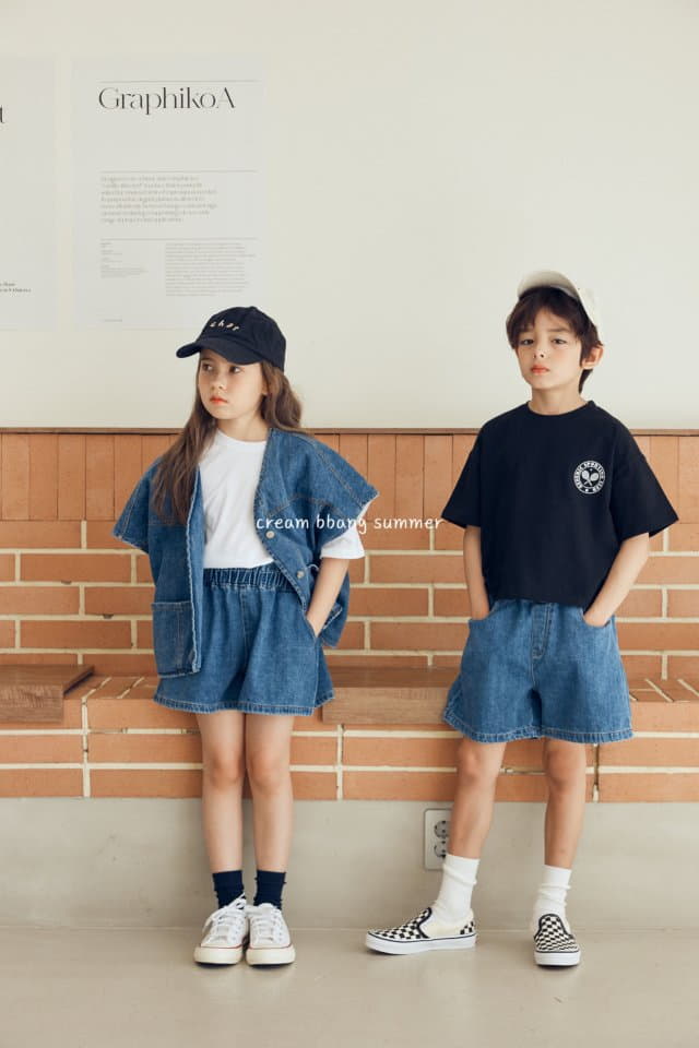 Cream Bbang - Korean Children Fashion - #fashionkids - Habana Denim Vest - 5