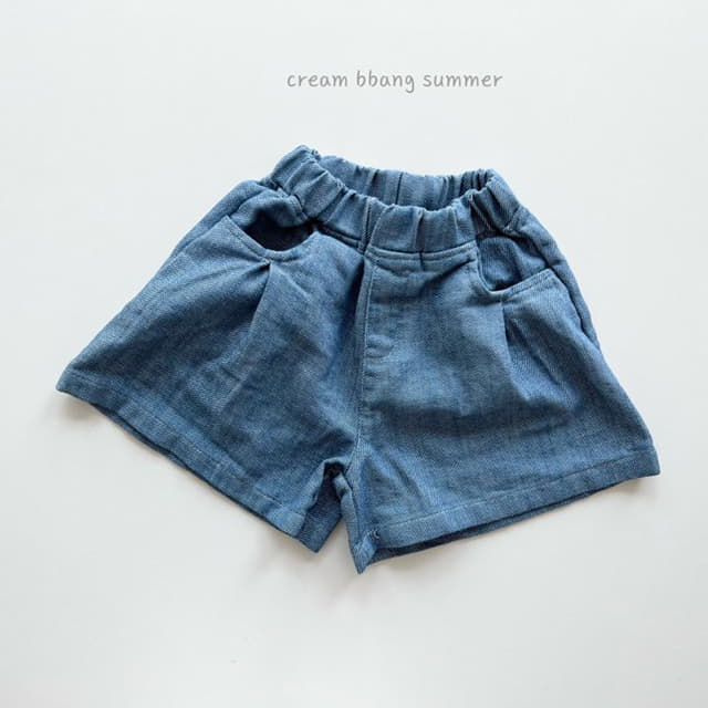 Cream Bbang - Korean Children Fashion - #fashionkids - Sky Denim Shorts - 12