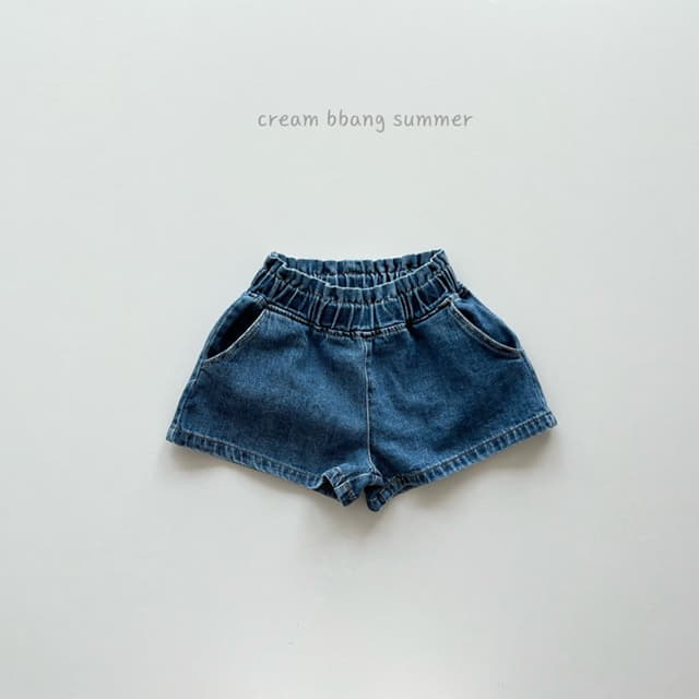 Cream Bbang - Korean Children Fashion - #kidsshorts - Lovely Denim Shorts - 7