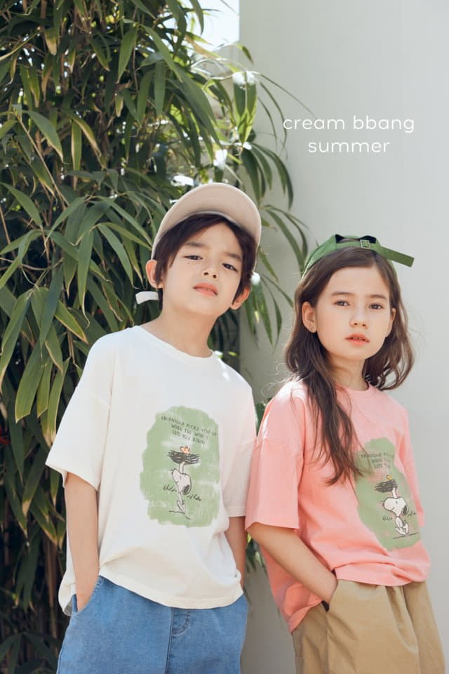 Cream Bbang - Korean Children Fashion - #kidsshorts - Friends Ship Tee