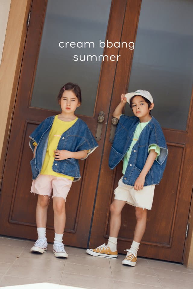 Cream Bbang - Korean Children Fashion - #kidsstore - Habana Denim Vest - 7