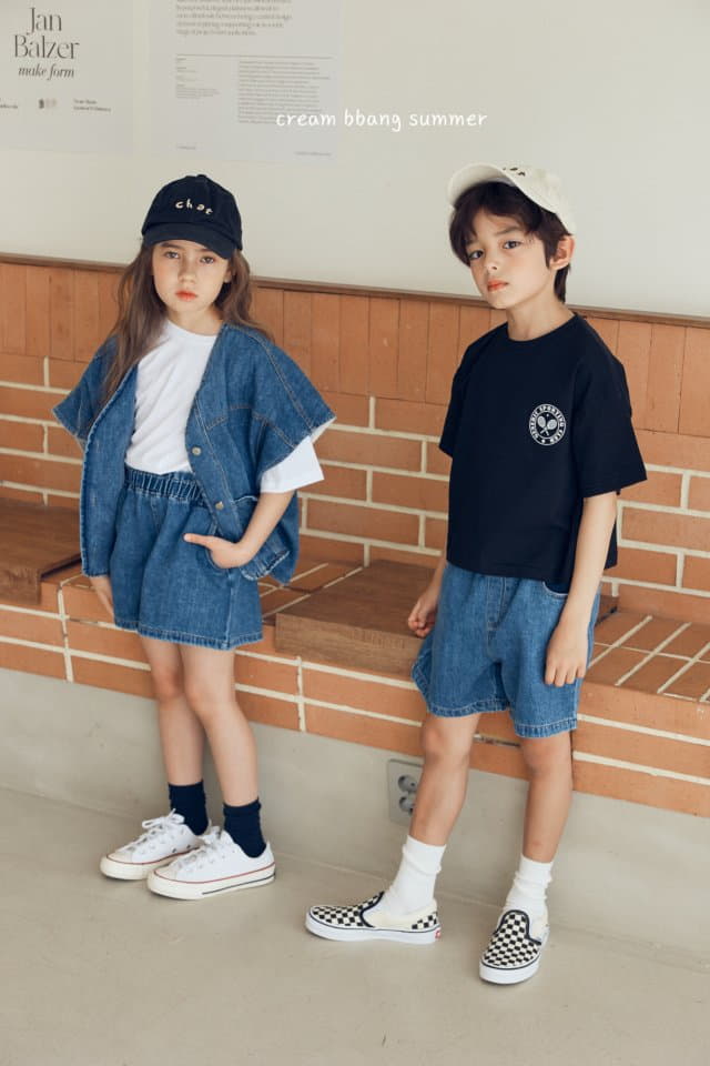 Cream Bbang - Korean Children Fashion - #kidzfashiontrend - Lovely Denim Shorts - 9