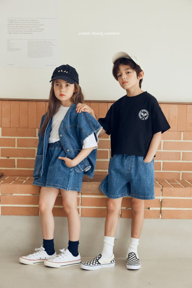 Cream Bbang - Korean Children Fashion - #littlefashionista - Lovely Denim Shorts - 11