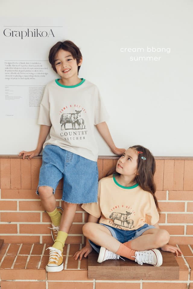 Cream Bbang - Korean Children Fashion - #littlefashionista - Cuntry Tee - 3