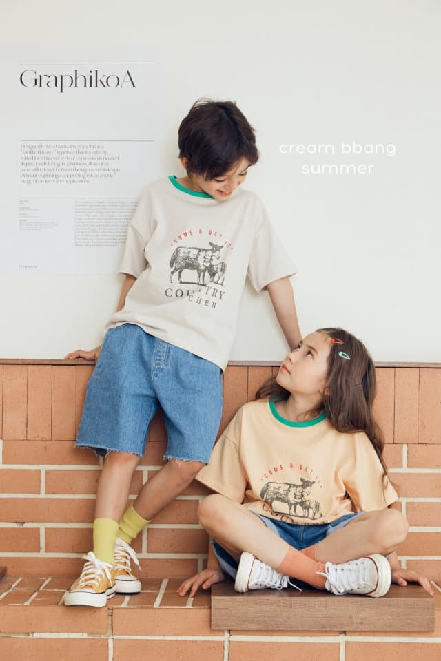 Cream Bbang - Korean Children Fashion - #littlefashionista - Cuntry Tee - 4