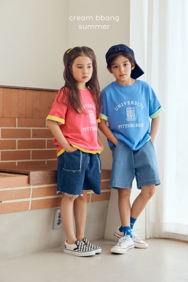 Cream Bbang - Korean Children Fashion - #magicofchildhood - A Line Denim Shorts - 8