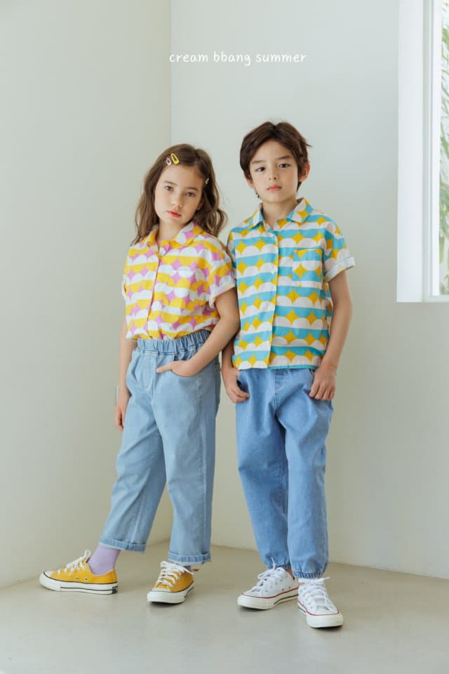 Cream Bbang - Korean Children Fashion - #magicofchildhood - Happy Embrodiery Pants