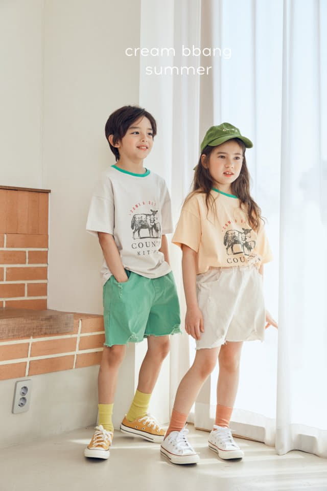 Cream Bbang - Korean Children Fashion - #minifashionista - Cuntry Tee - 5