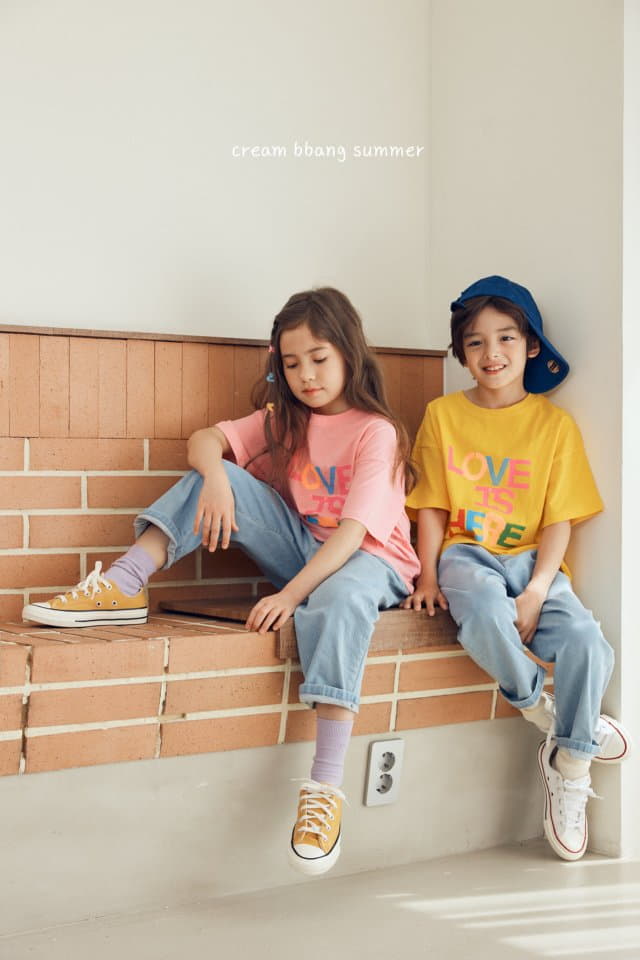 Cream Bbang - Korean Children Fashion - #minifashionista - Here Tee - 4