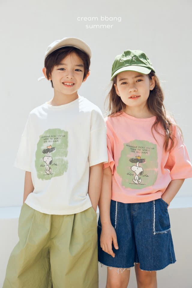 Cream Bbang - Korean Children Fashion - #stylishchildhood - Friends Ship Tee - 11