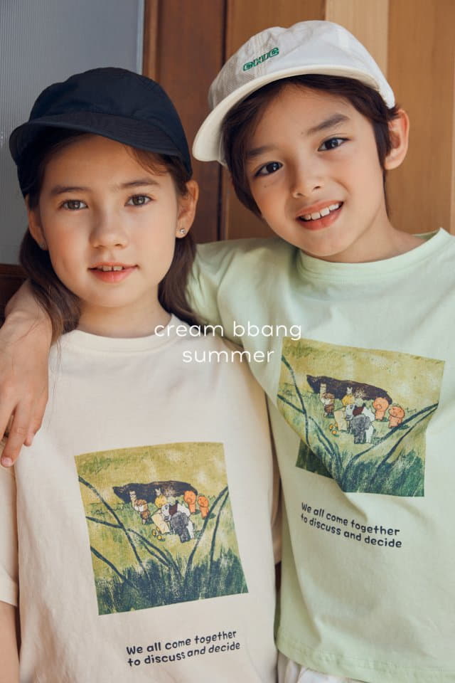 Cream Bbang - Korean Children Fashion - #todddlerfashion - Together Tee