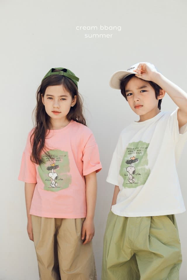 Cream Bbang - Korean Children Fashion - #toddlerclothing - Friends Ship Tee - 10