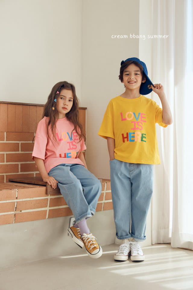 Cream Bbang - Korean Children Fashion - #toddlerclothing - Here Tee - 6