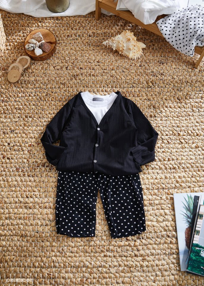 Creamcok - Korean Children Fashion - #kidsshorts - Solsol Dot Top Bottom Set - 10