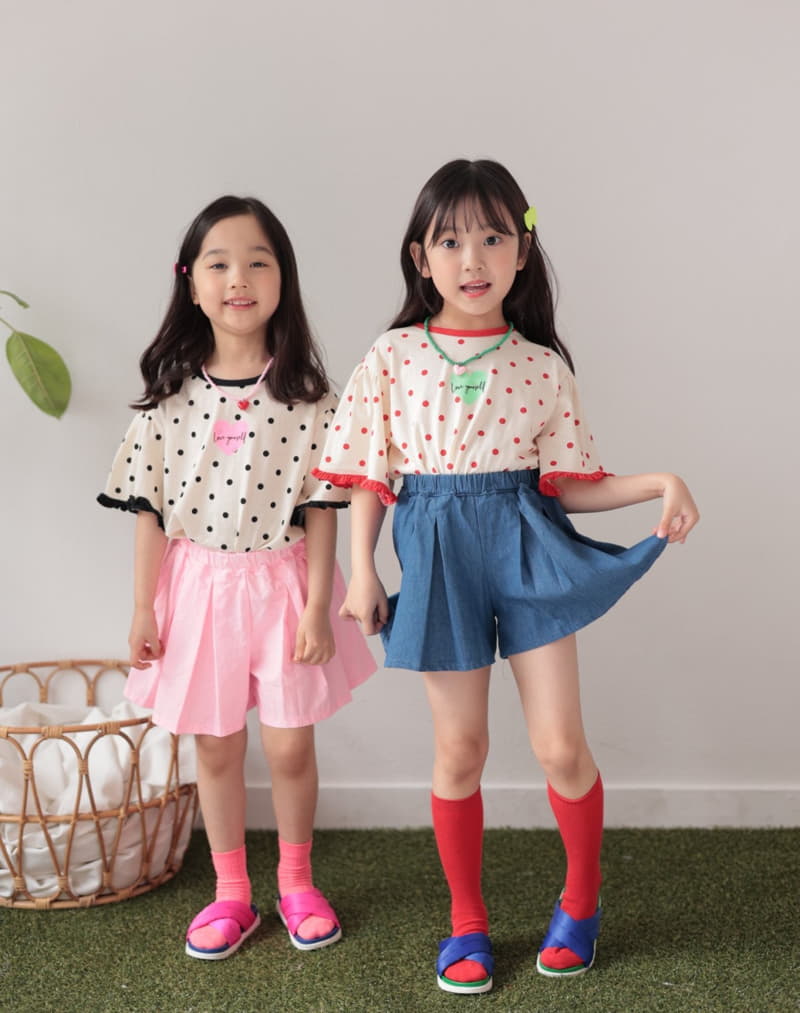 Dalla - Korean Children Fashion - #fashionkids - Wrinkle Skirt Pants - 6