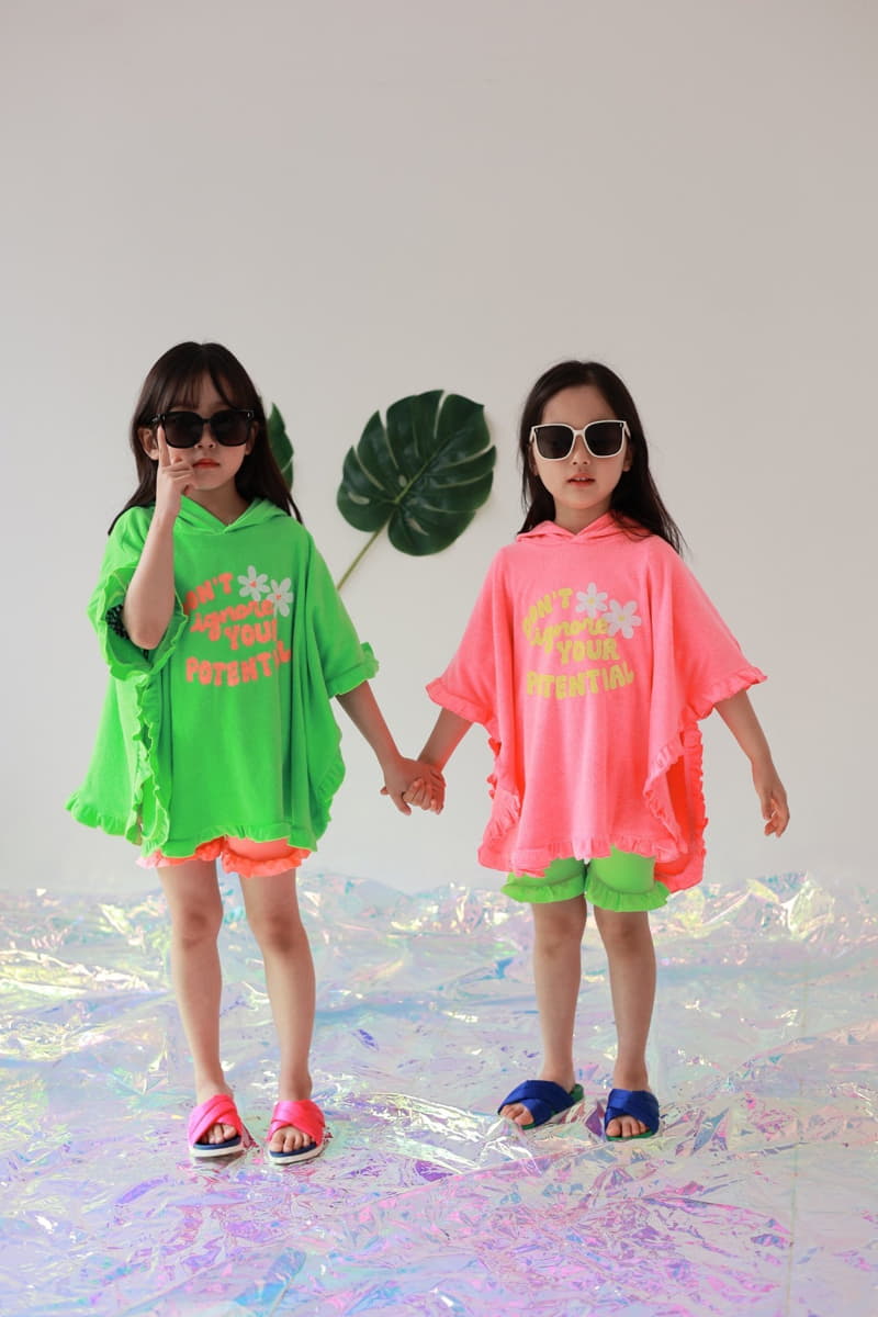 Dalla - Korean Children Fashion - #kidsshorts - Neon Beach Gawn - 2