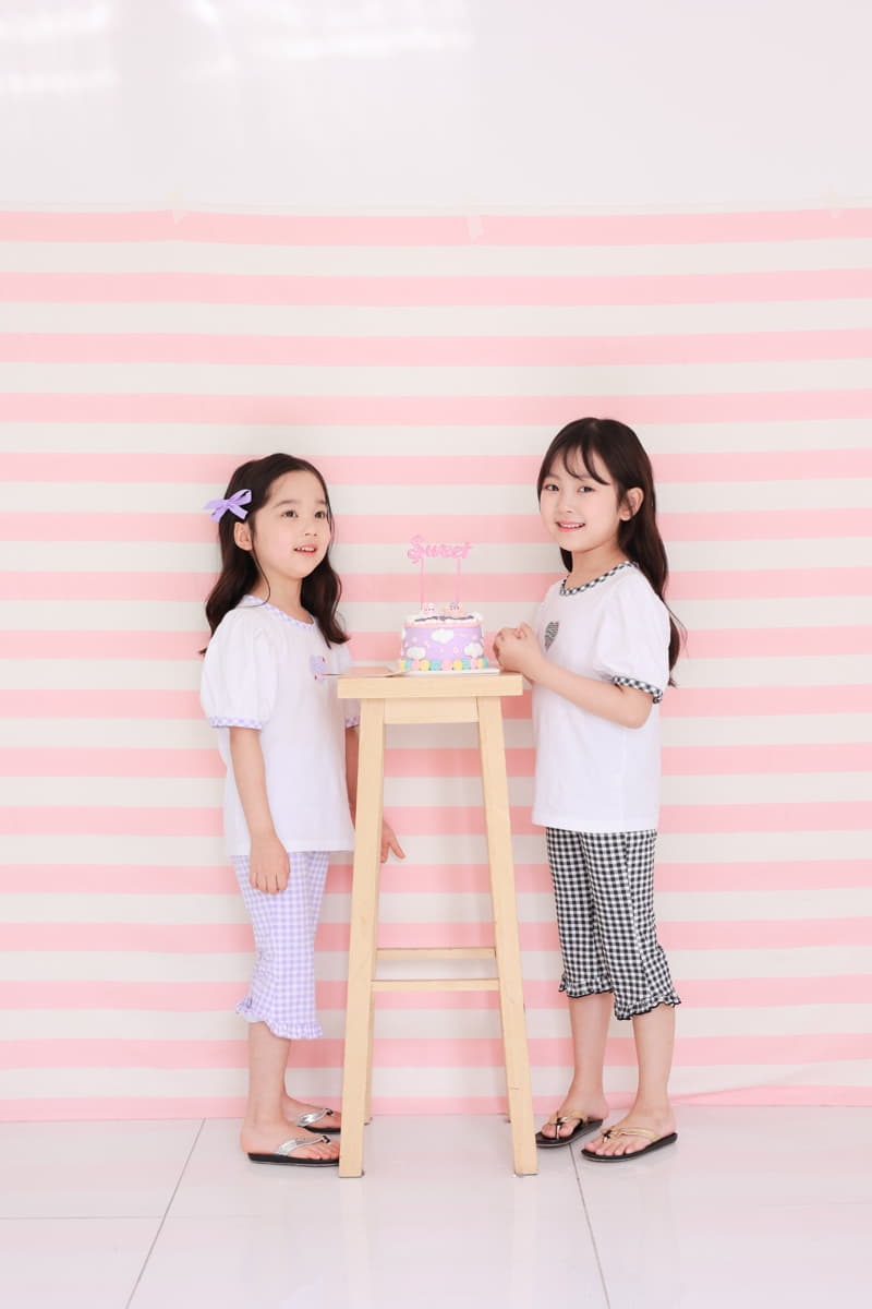 Dalla - Korean Children Fashion - #fashionkids - Check Heart Tee - 4