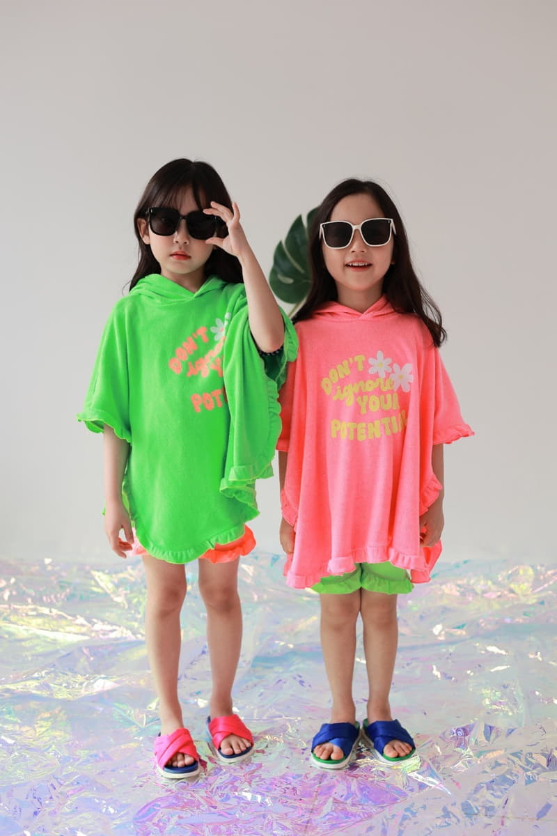 Dalla - Korean Children Fashion - #kidsstore - Neon Beach Gawn - 3