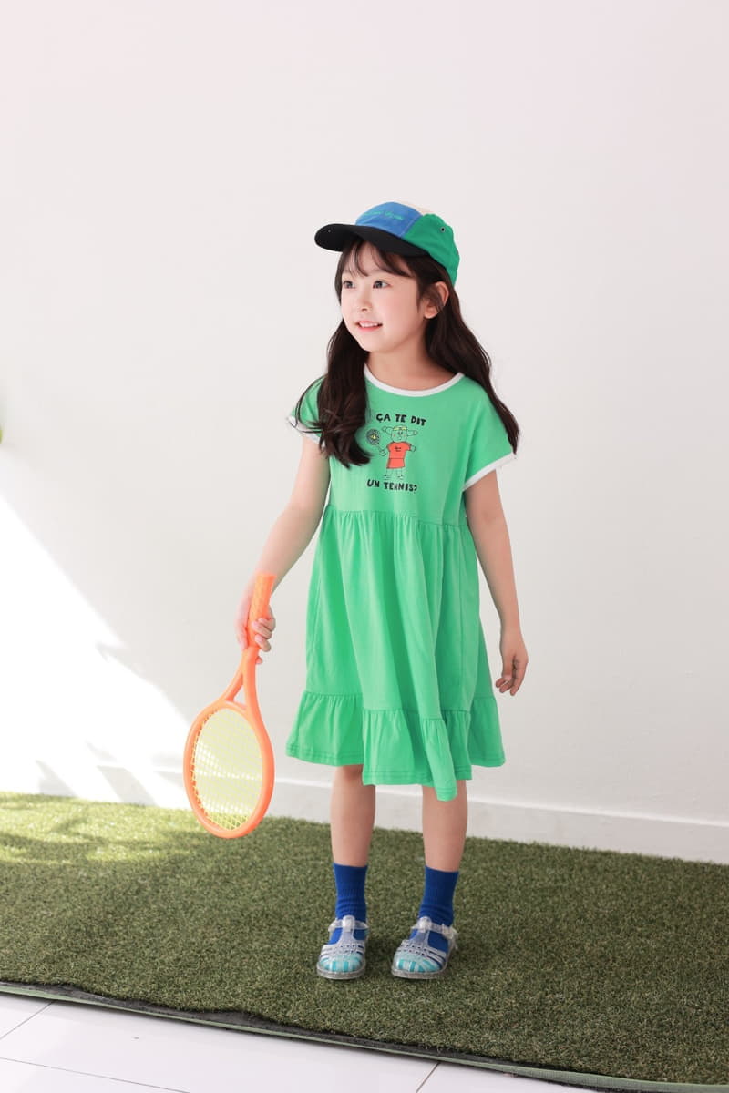 Dalla - Korean Children Fashion - #kidzfashiontrend - Tennis Cancan One-piece - 11