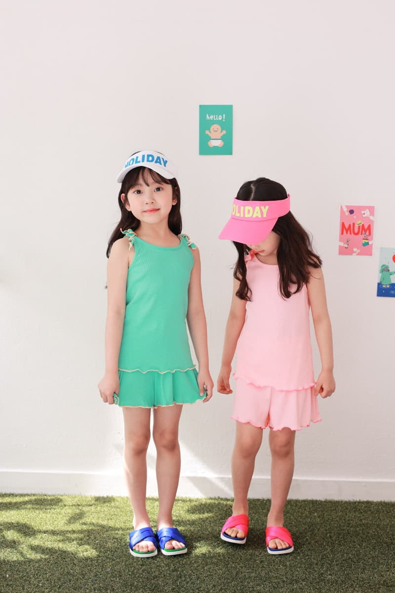 Dalla - Korean Children Fashion - #kidzfashiontrend - Rib Top Bottom Set - 3