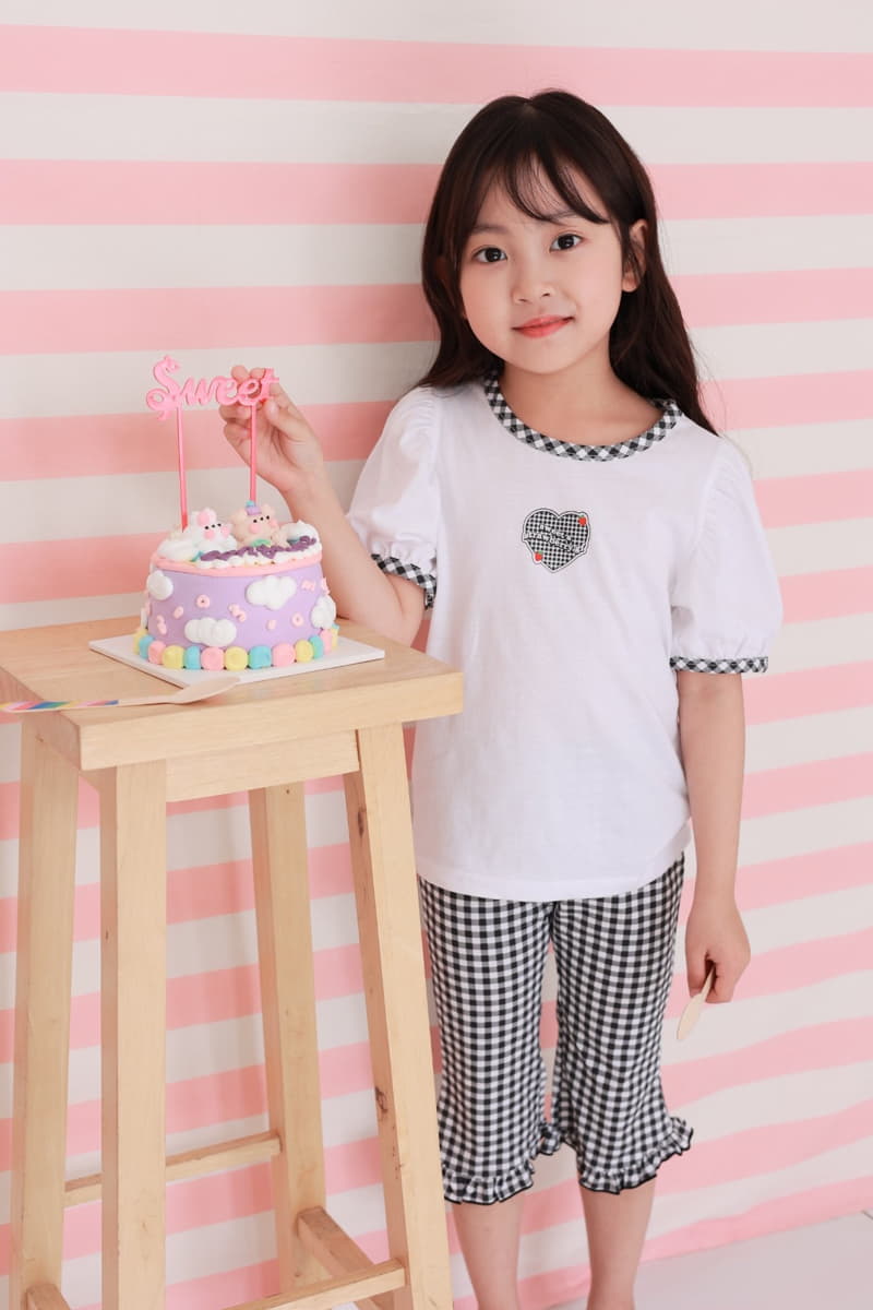 Dalla - Korean Children Fashion - #kidzfashiontrend - Check Heart Tee - 6