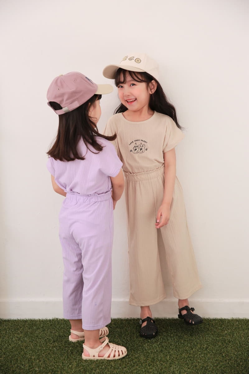 Dalla - Korean Children Fashion - #Kfashion4kids - Friends Top Bottom Set - 4