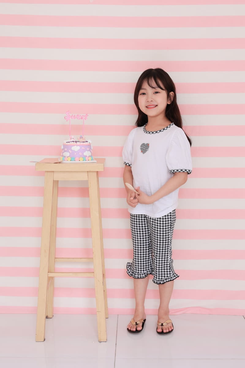 Dalla - Korean Children Fashion - #magicofchildhood - Check Heart Tee - 9