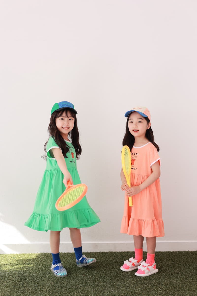 Dalla - Korean Children Fashion - #stylishchildhood - Tennis Cancan One-piece - 3