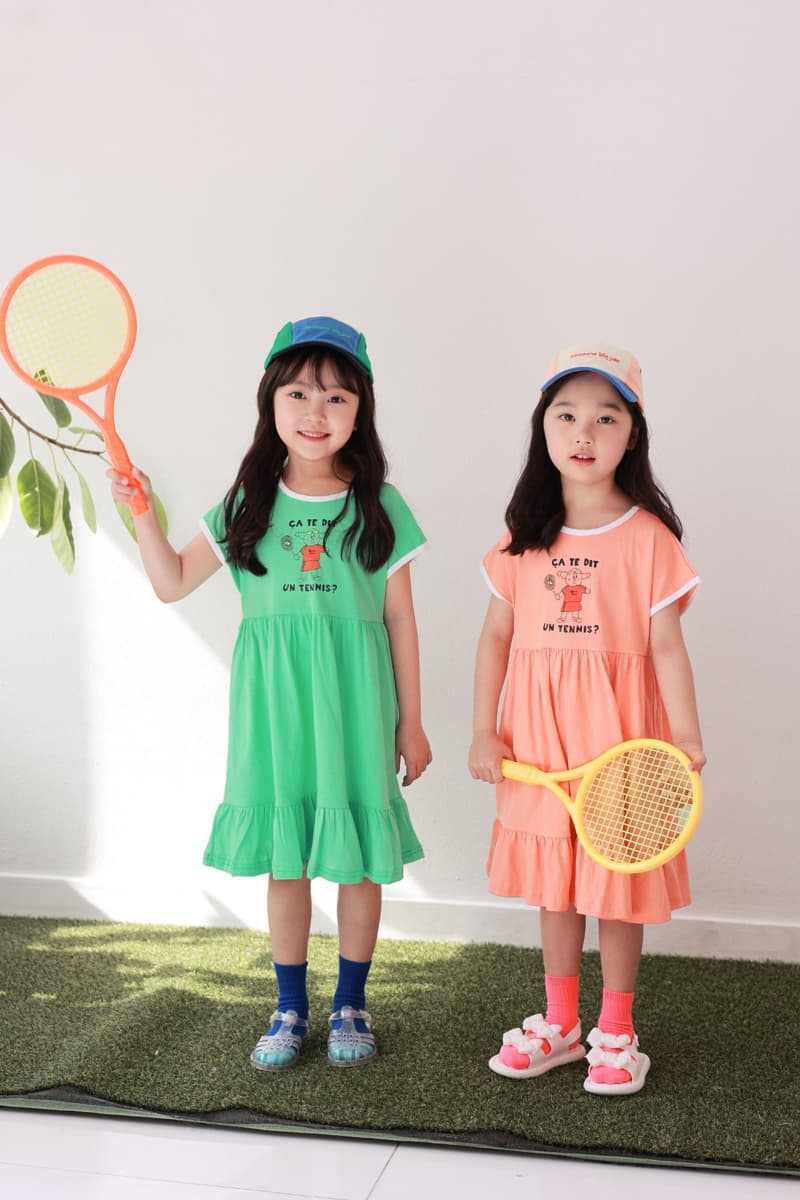 Dalla - Korean Children Fashion - #todddlerfashion - Tennis Cancan One-piece