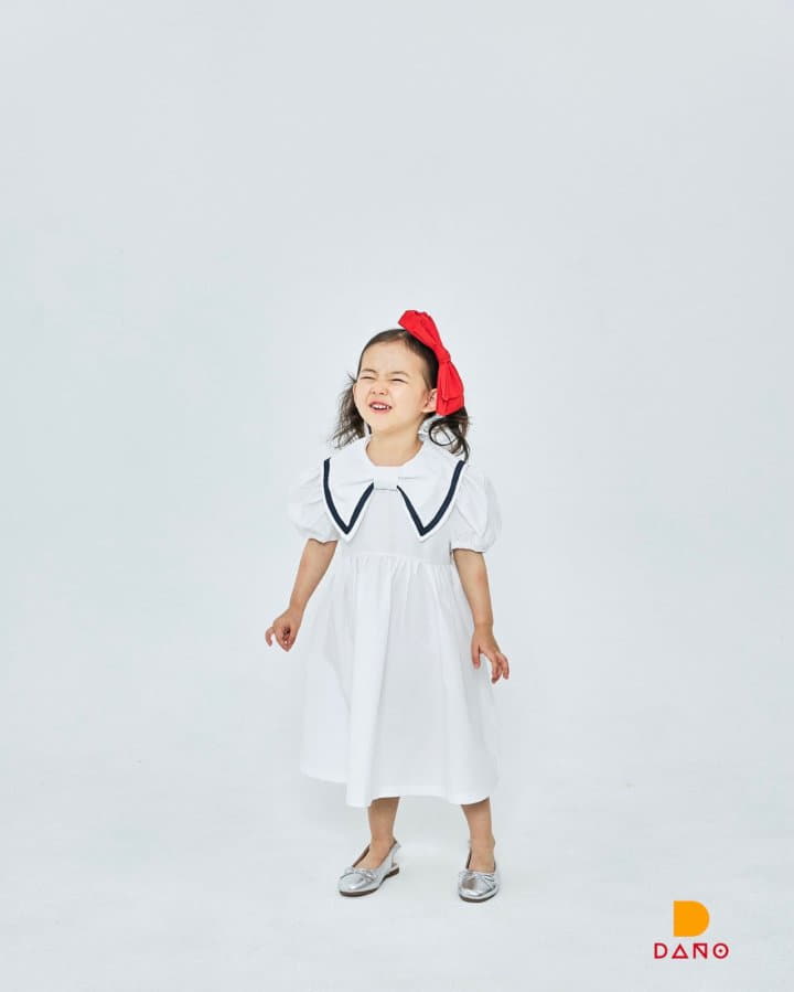 Dano - Korean Children Fashion - #Kfashion4kids - Wave Collar One-piece - 7