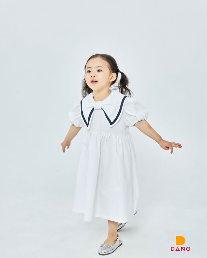 Dano - Korean Children Fashion - #discoveringself - Wave Collar One-piece - 2