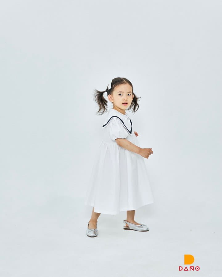 Dano - Korean Children Fashion - #fashionkids - Wave Collar One-piece - 3