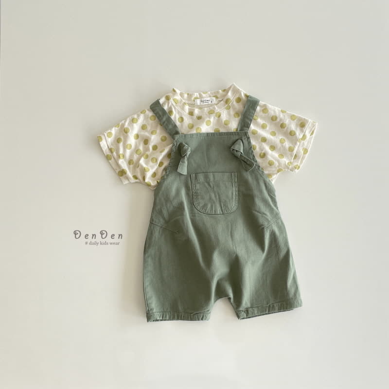 Denden - Korean Children Fashion - #stylishchildhood - Bonbon Dungarees Shorts - 10