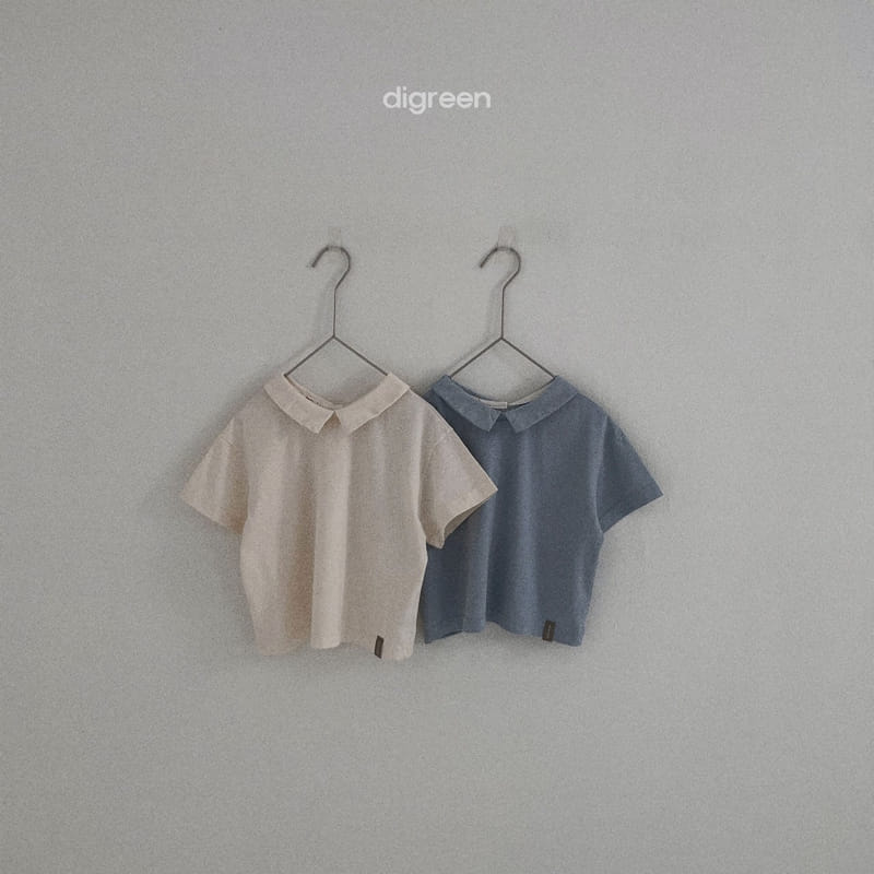 Digreen - Korean Children Fashion - #childrensboutique - Reversible Collar Tee - 2