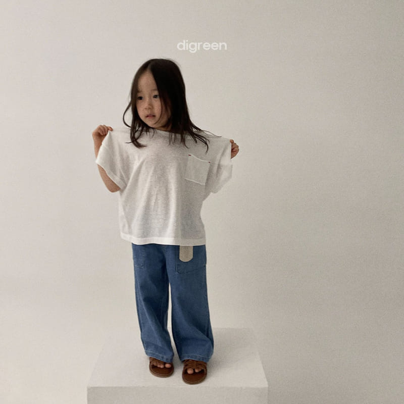 Digreen - Korean Children Fashion - #discoveringself - Short Sleeves Pocket Tee - 2