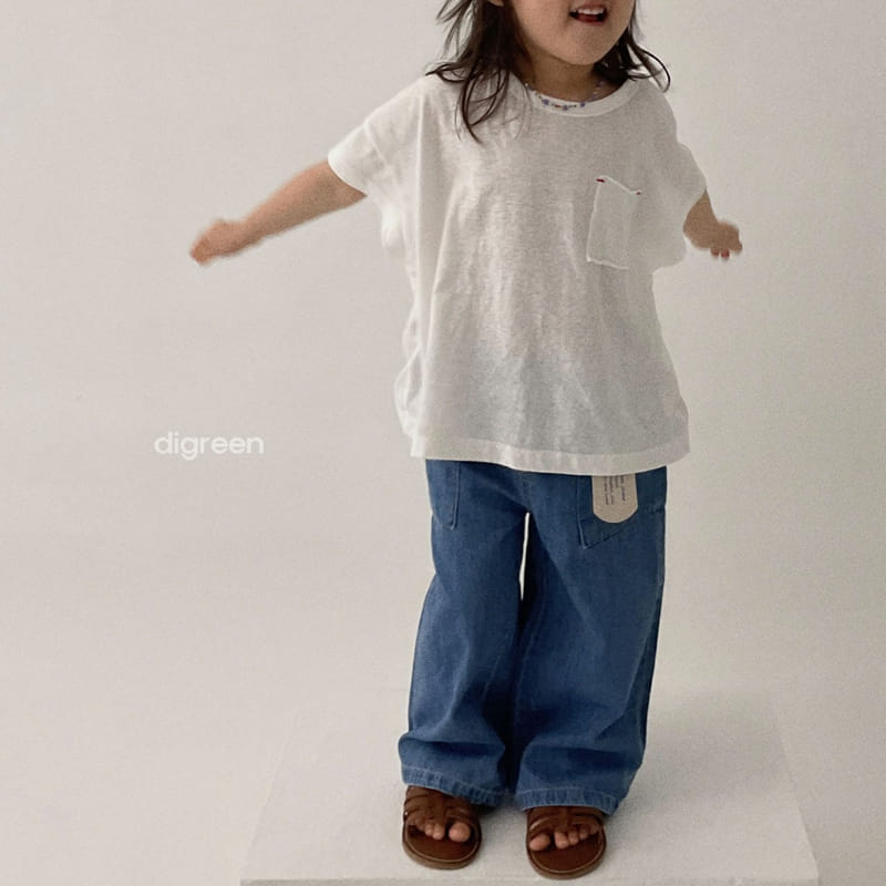 Digreen - Korean Children Fashion - #fashionkids - Short Sleeves Pocket Tee - 3