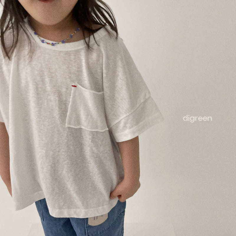 Digreen - Korean Children Fashion - #fashionkids - Short Sleeves Pocket Tee - 4