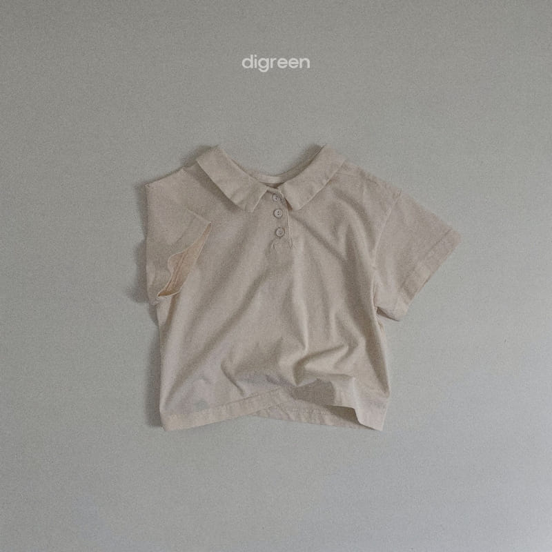 Digreen - Korean Children Fashion - #kidsstore - Reversible Collar Tee - 7