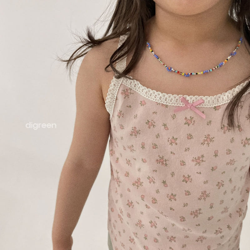 Digreen - Korean Children Fashion - #kidsstore - Lace Flower Sleeveless - 3