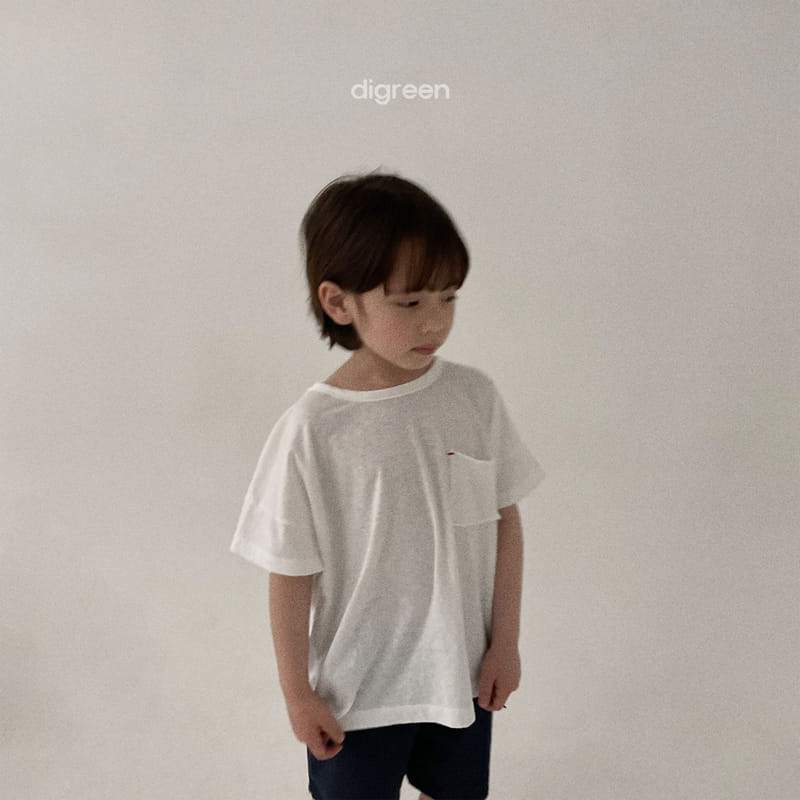 Digreen - Korean Children Fashion - #prettylittlegirls - Short Sleeves Pocket Tee - 11