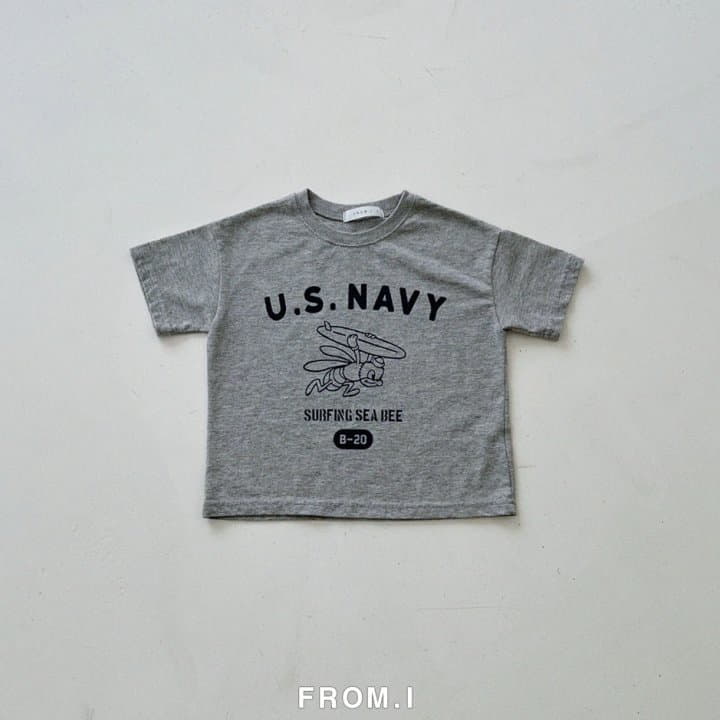 From I - Korean Children Fashion - #Kfashion4kids - Us Navy Tee - 9