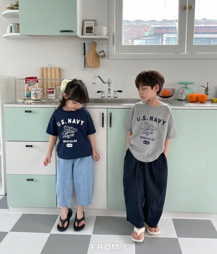 From I - Korean Children Fashion - #designkidswear - Us Navy Tee - 3