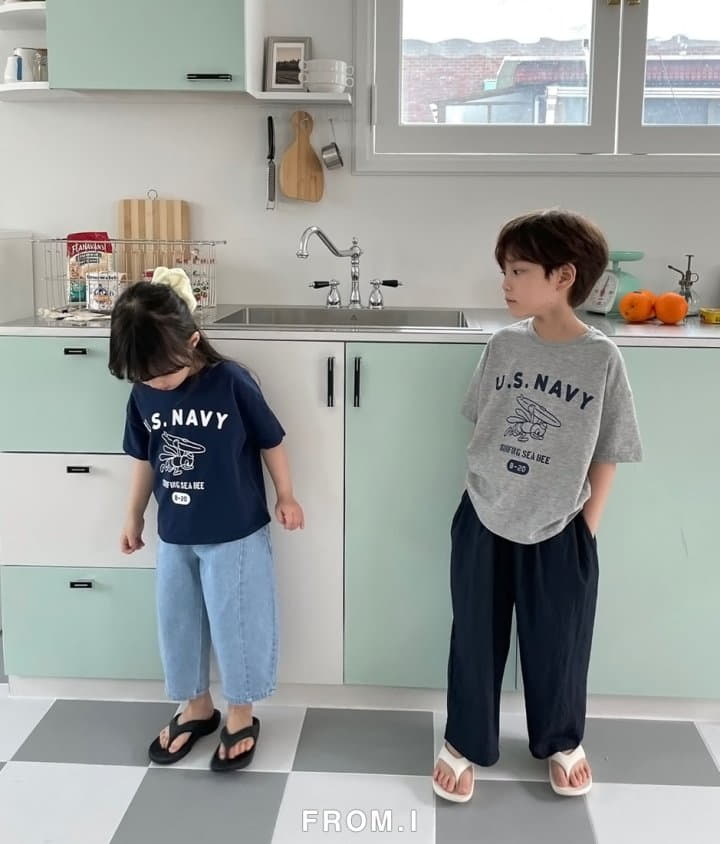 From I - Korean Children Fashion - #fashionkids - Us Navy Tee - 5