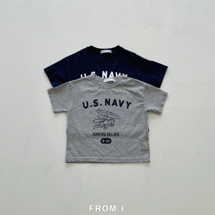 From I - Korean Children Fashion - #minifashionista - Us Navy Tee - 12