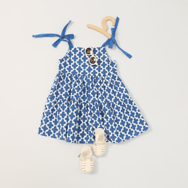 G Flower - Korean Children Fashion - #prettylittlegirls - Blue One-piece - 2